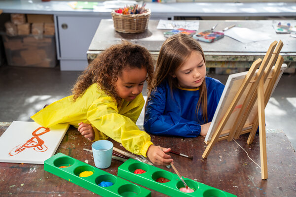 Children painting