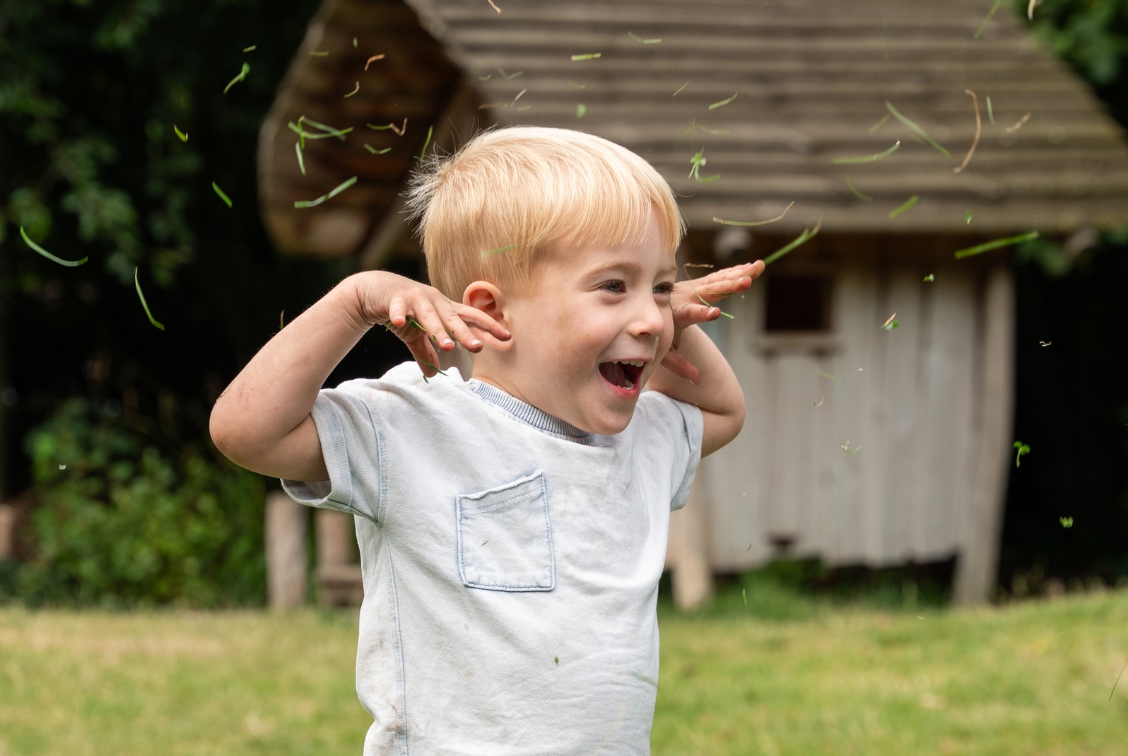 Boy laughing at Basker Pre-School
