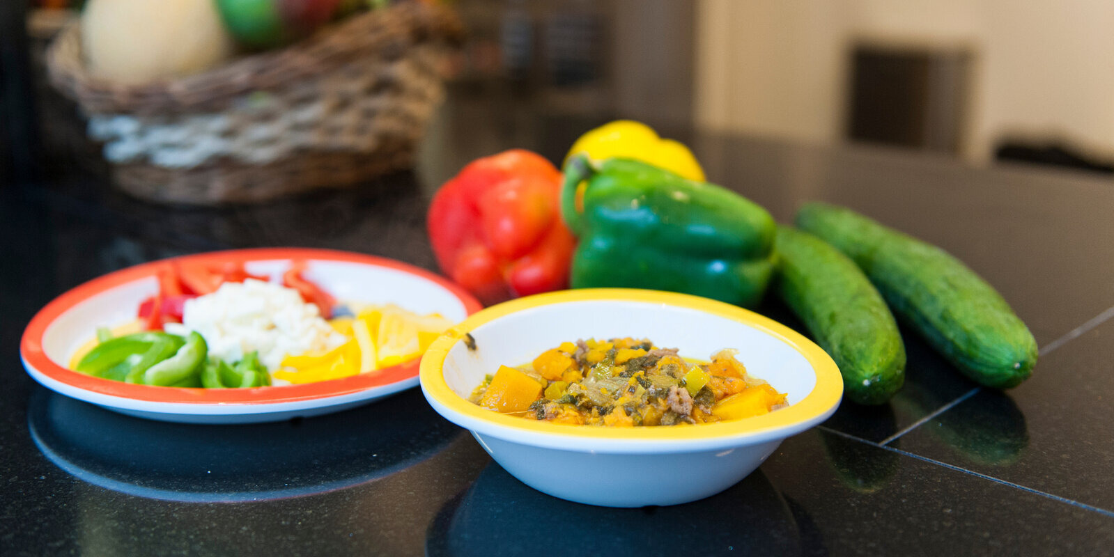 Healthy meal served at Basker childcare