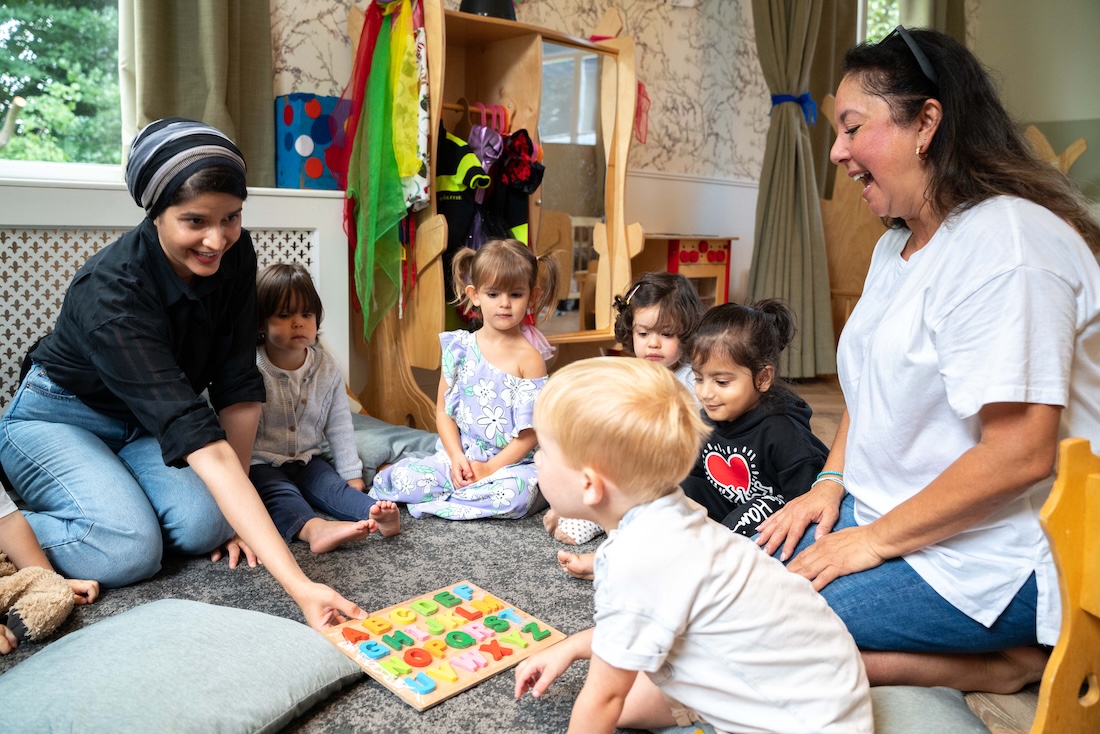 Circle time at Basker International Childcare