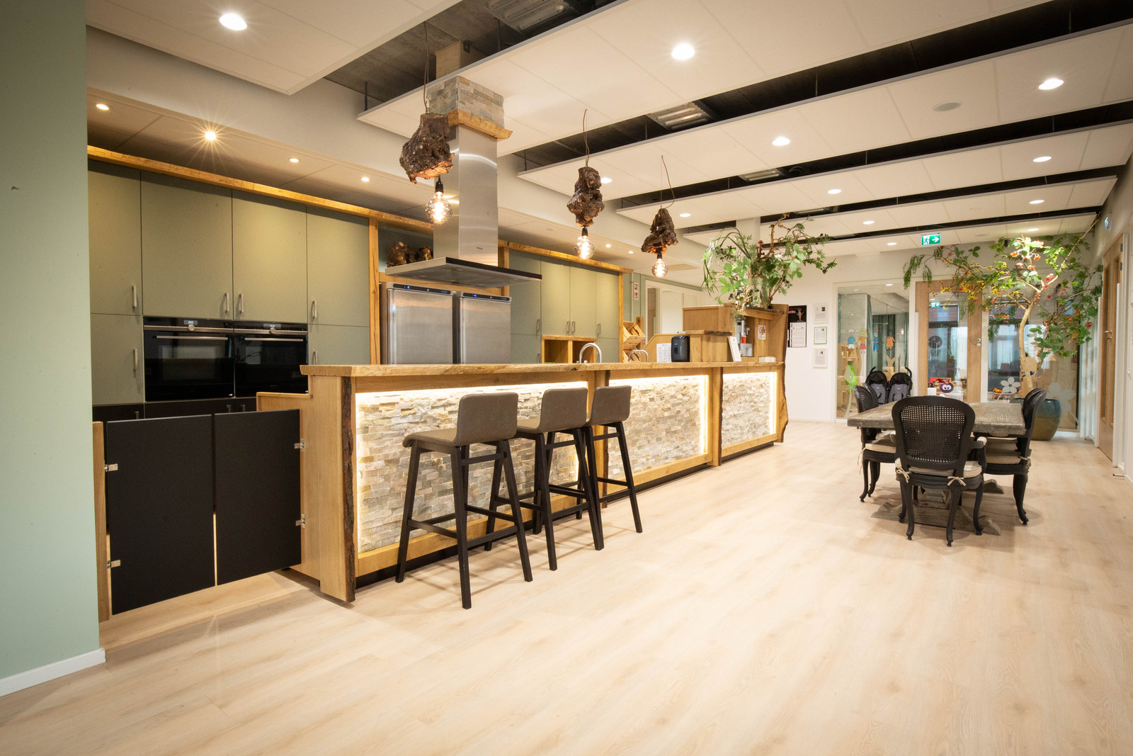 Open kitchen at Basker International Childcare