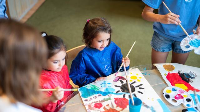 Children painting