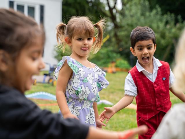 Children playing outsite