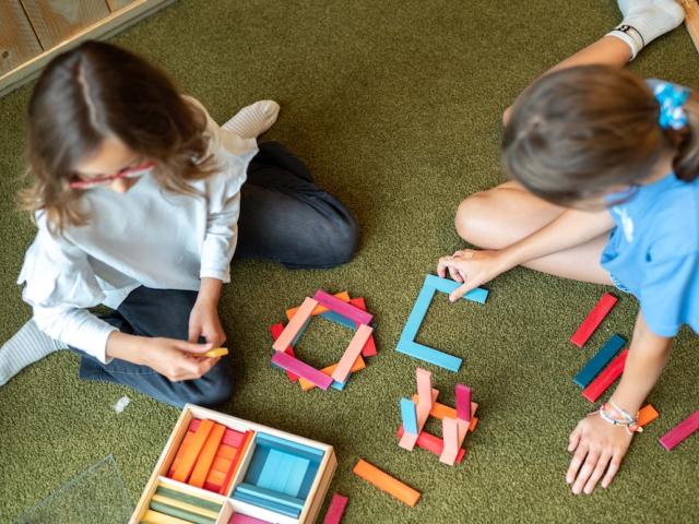 Girls playing at after school care