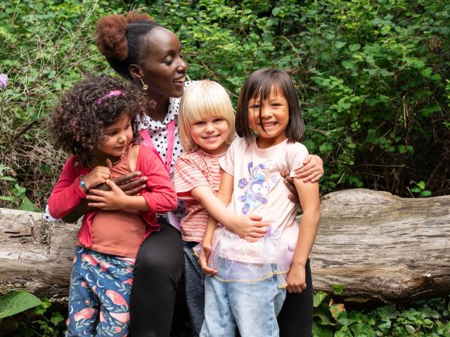 Children laughing