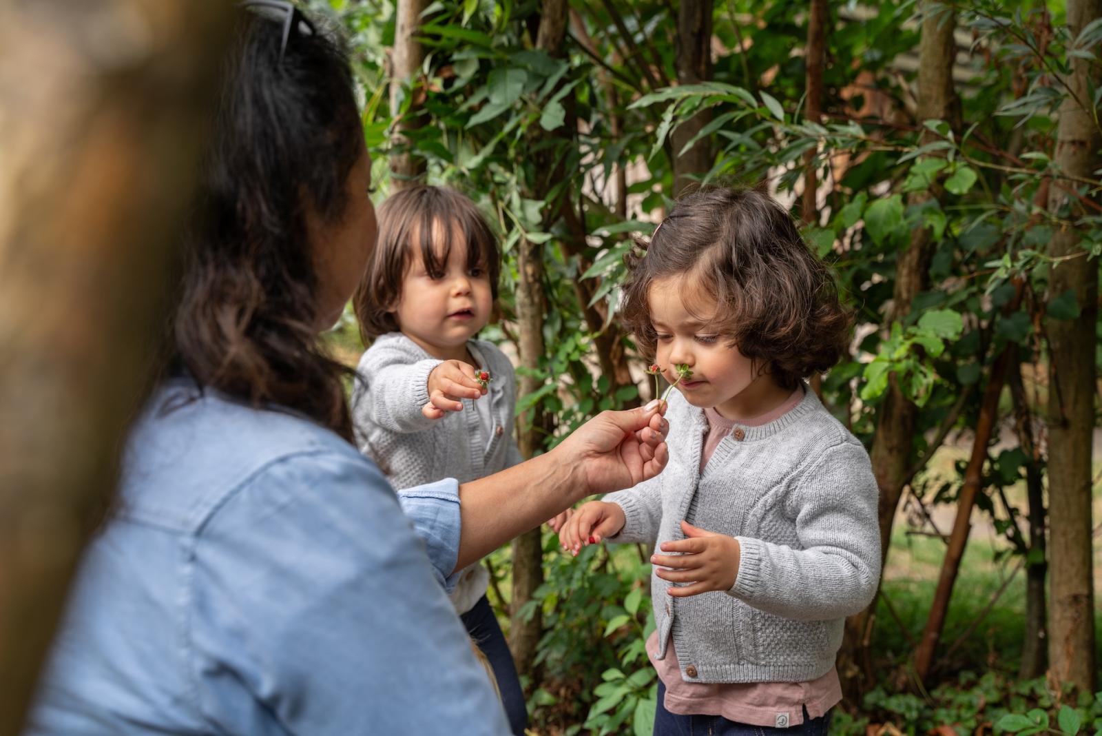 Children in garden at Basker day care