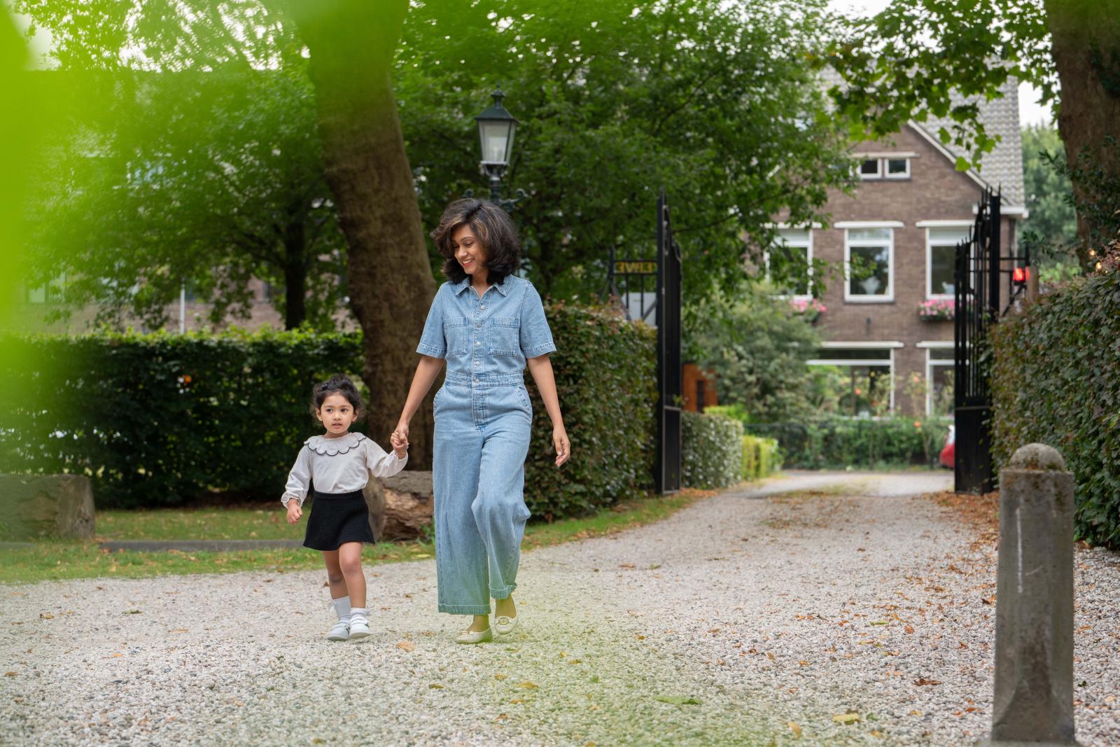 Teacher and Child Walking