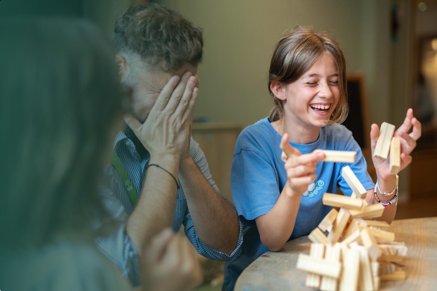 Girl at After School Care playing games