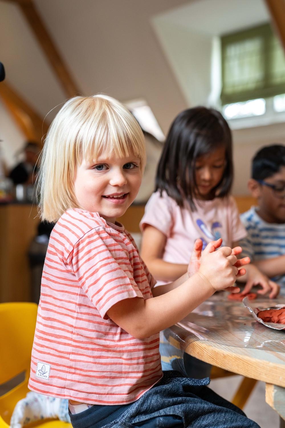 Girl playing at Basker International Childcare