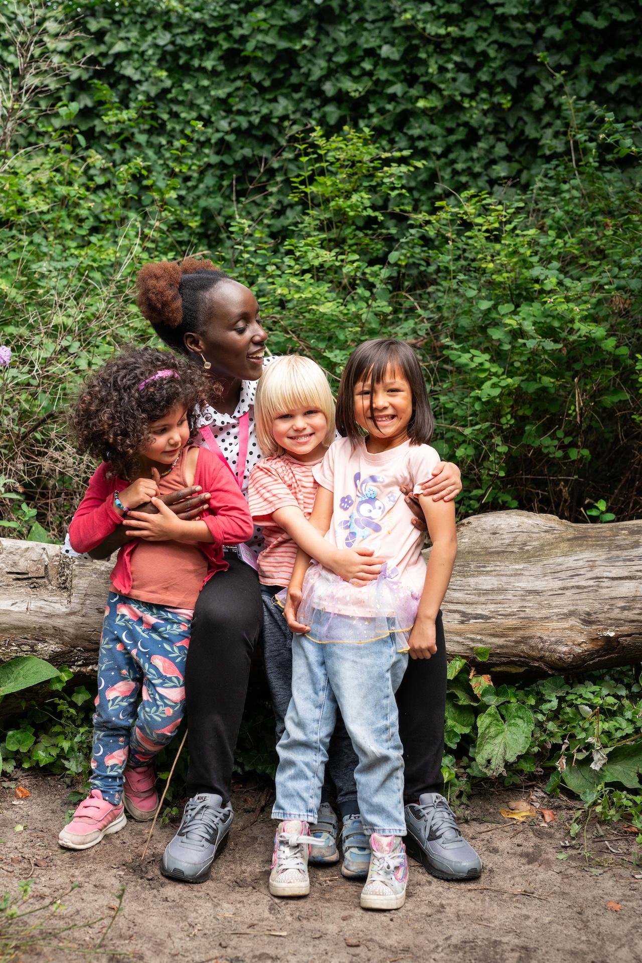 Children laughing